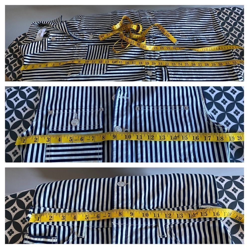 Current/Elliott Striped Button Down Sleeveless Dr… - image 3